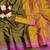 Mustard woven silk saree with blouse