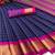 Navy blue woven silk saree with blouse