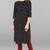 Girlish And Ethnic Black Colour Party Wear Cotton Kurti Textured In Ikkat
