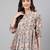 Trendy Short Kurti In Beige Colour Cotton Fabric With Floral Printed Texture