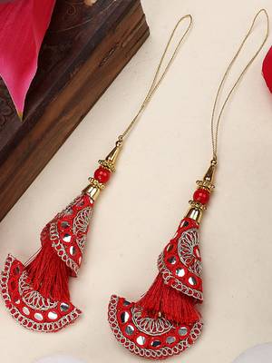 Styylo Fashion Women's Handmade Ethnic Hanging Latkan Bell Tassel For Blouse Saree,Lehenga and Suits 1