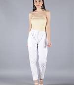 Hand Embroidered Lucknowi Chikankari White Cotton Palazzo Pant for Women