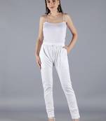 Hand Embroidered Lucknowi Chikankari White Cotton Palazzo Pant for Women