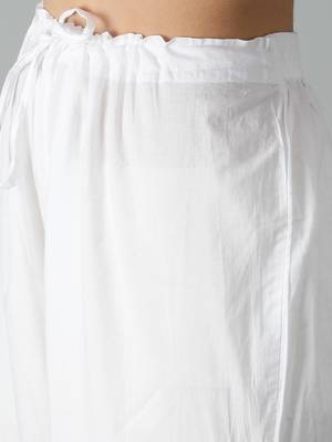 Hand Embroidered Lucknowi Chikankari White Cotton Palazzo  for Women 3