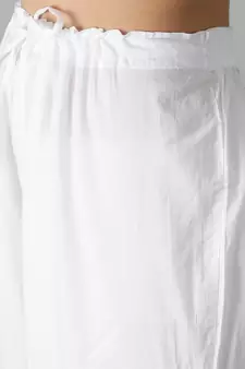 Hand Embroidered Lucknowi Chikankari White Cotton Palazzo  for Women
