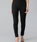 Hand Embroidered Lucknowi Chikankari Black Cotton Jagging  for Women