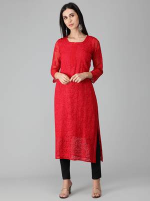 Hand Embroidered Lucknowi Chikankari Black Cotton Jagging  for Women 3