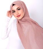 Pink plain viscose hijab