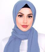 Blue plain viscose hijab