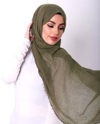 Green plain viscose hijab 1