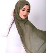 Green plain viscose hijab
