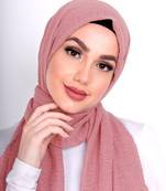 Pink plain viscose hijab