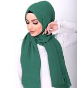 Green plain viscose hijab