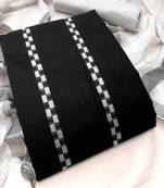 Black stripes print cotton salwar