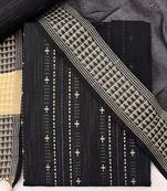 Black woven cotton salwar