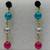 Black Rose Multicolor Earrings