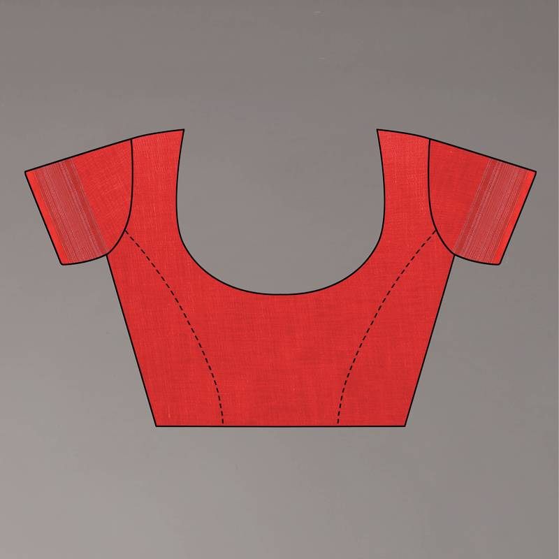 CLASSICATE from the house of The Chennai Silks Off White Geometric Printed Linen Blend Saree With Running Blouse