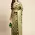 Olive Woven Organza Saree With Blouse