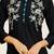 Black embroidered rayon ethnic-kurtis