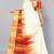 Glamrack Cream printed satin saree with blouse
