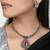 Silver crystal necklace-sets