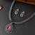 Silver crystal necklace-sets
