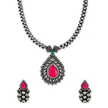 Silver crystal necklace-sets 4