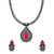Silver crystal necklace-sets