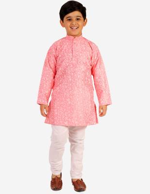 Pink Stripes SIlk Jacquard Kurta Pajama Set // Traditional Wear 3