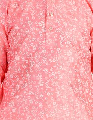 Pink Stripes SIlk Jacquard Kurta Pajama Set // Traditional Wear 5