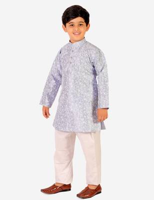 Sky Blue Stripes SIlk Jacquard Kurta Pajama Set // Traditional Wear 2