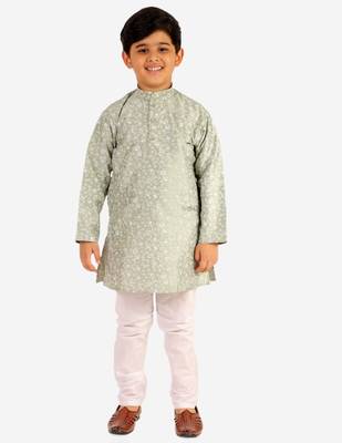 Green Stripes SIlk Jacquard Kurta Pajama Set // Traditional Wear 3