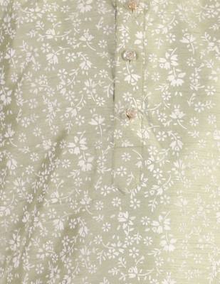 Green Stripes SIlk Jacquard Kurta Pajama Set // Traditional Wear 5