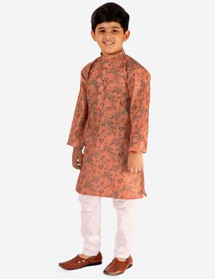 Pink Stripes SIlk Jacquard Kurta Pajama Set // Traditional Wear 1
