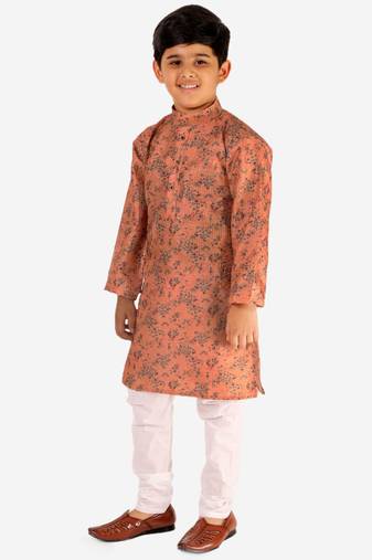 Pink Stripes SIlk Jacquard Kurta Pajama Set // Traditional Wear