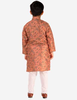 Pink Stripes SIlk Jacquard Kurta Pajama Set // Traditional Wear 3