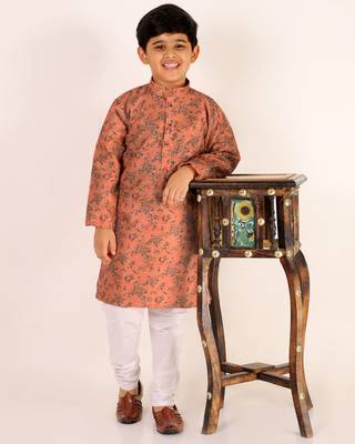 Pink Stripes SIlk Jacquard Kurta Pajama Set // Traditional Wear 4