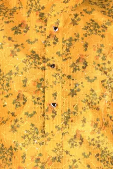 Yellow Stripes SIlk Jacquard Kurta Pajama Set // Traditional Wear