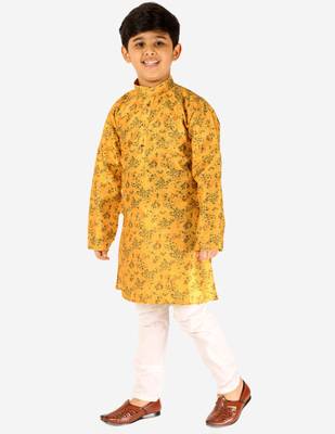 Yellow Stripes SIlk Jacquard Kurta Pajama Set // Traditional Wear 4