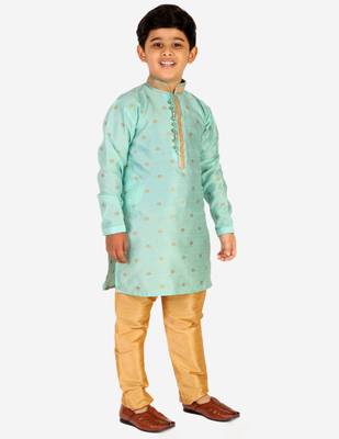 Multicolor Stripes SIlk Jacquard Kurta Pajama SetTraditional Wear 1