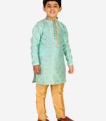 Multicolor Stripes SIlk Jacquard Kurta Pajama SetTraditional Wear
