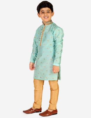 Multicolor Stripes SIlk Jacquard Kurta Pajama SetTraditional Wear 2