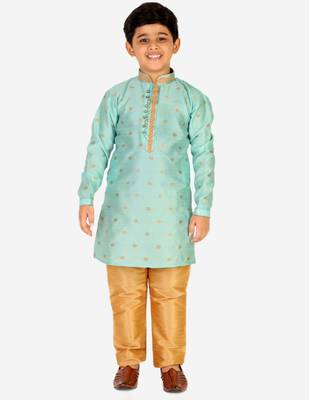 Multicolor Stripes SIlk Jacquard Kurta Pajama SetTraditional Wear 3