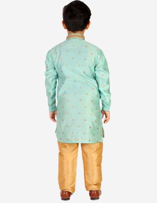 Multicolor Stripes SIlk Jacquard Kurta Pajama SetTraditional Wear 4