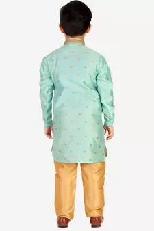 Multicolor Stripes SIlk Jacquard Kurta Pajama SetTraditional Wear