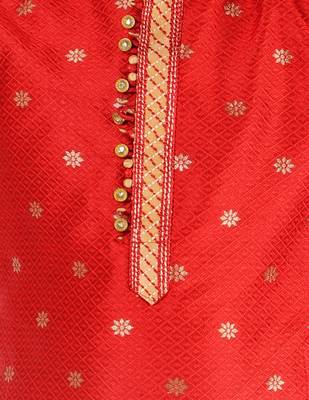 Maroon Stripes SIlk Jacquard Kurta Pajama Set // Traditional Wear 5