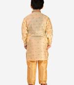 Gold Stripes SIlk Jacquard Kurta Pajama Set // Traditional Wear