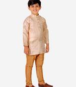 Cream Stripes Cotton Jacquard Kurta Pajama Set // Traditional Wear