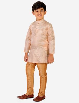 Cream Stripes Cotton Jacquard Kurta Pajama Set // Traditional Wear 4