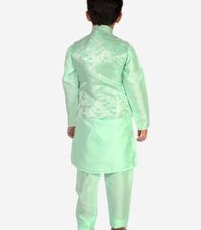 Green Stripes SIlk Jacquard Kurta Pajama Set // Traditional Wear